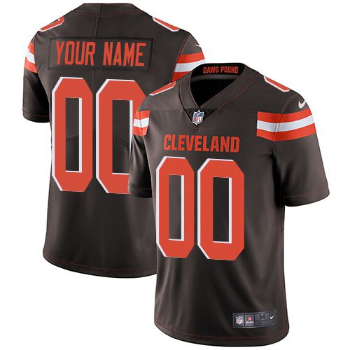 Nike Cleveland Browns Brown Men Customized Vapor Untouchable Player Limited Jersey